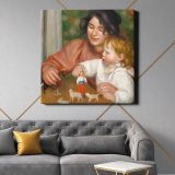 Pierre-Auguste Renoir's Child with Toys , Gabrielle and the Artist's Son, Jean (1895-1896) painting in high resolution — alternate room view
