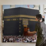 Pilgrims at the Kaaba — room mockup view 3