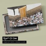 Pilgrims Entering the Grand Mosque - canvas rear frame and hanging hardware