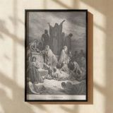 Plague in Jerusalem - Gustave Dore Judgment Scene with Angel and Citizens canvas wall art - Image 2
