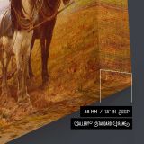 Plowing the Fields by Adrien Moreau - canvas surface and wrapped edge detail