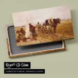 Plowing the Fields by Adrien Moreau - canvas rear frame and hanging hardware