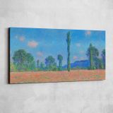 Poppy Field at Giverny by Claude Monet — single-panel canvas shown on a pale studio wall