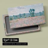 Poppy Field by Claude Monet - canvas rear frame and hanging hardware
