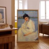 Portrait of a Lady by Edmund Tarbell - White Dress and Pale Blue Water canvas wall art - Image 7