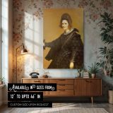 Portrait of a Lady - Velazquez Elegant Noblewoman in Black Dress canvas wall art