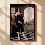 Portrait of a Man - Dutch Baroque Gentleman by Danckerts de Rij canvas wall art - Image 2