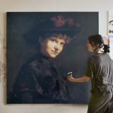 Portrait of a Woman in Black — room mockup view 3