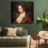 Portrait of a Young Woman (Laura) (1506) — room mockup view 15