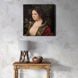 Portrait of a Young Woman (Laura) (1506) — room mockup view 1