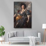 Portrait of Lady Michelham - Seated Aristocratic Woman (1905) By Jacques-Emile Blanche canvas wall art - Image 5