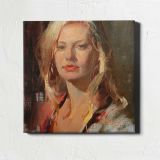 Portrait Study of a Young Woman by Daniel Gerhartz — room mockup view 1