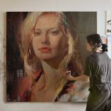 Portrait Study of a Young Woman by Daniel Gerhartz — room mockup view 3