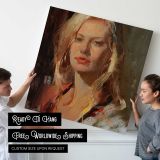Portrait Study of a Young Woman by Daniel Gerhartz — room mockup view 4