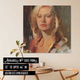 Portrait Study of a Young Woman by Daniel Gerhartz — room mockup view 6