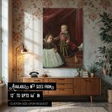 Prince Baltasar with Dwarf - Velazquez Royal Scene with Child and Companion canvas wall art