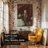 Prince Baltasar with Dwarf - Velazquez Royal Scene with Child and Companion canvas wall art - Image 3