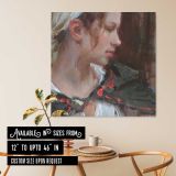 Profile Portrait with a Red Flower by Daniel Gerhartz — room mockup view 6