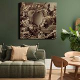 Project for a Cartouche: An Allegory of Minerva, Fame, History and Faith Overcoming Ignorance and Time by François Boucher — room mockup view 15