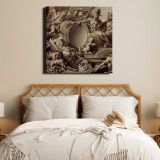 Project for a Cartouche: An Allegory of Minerva, Fame, History and Faith Overcoming Ignorance and Time by François Boucher — room mockup view 17