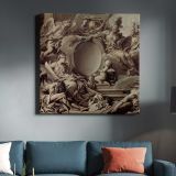 Project for a Cartouche: An Allegory of Minerva, Fame, History and Faith Overcoming Ignorance and Time by François Boucher — room mockup view 3