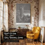 Prophet Ezekiel Preaching - Gustave Dore Vision with Dramatic Sky canvas wall art - Image 3