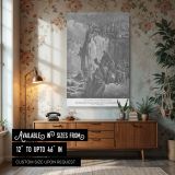 Prophets of Baal on Mount Carmel - Gustave Dore Rocky Showdown Scene canvas wall art