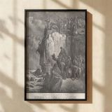 Prophets of Baal on Mount Carmel - Gustave Dore Rocky Showdown Scene canvas wall art - Image 2