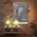 Prophets of Baal on Mount Carmel - Gustave Dore Rocky Showdown Scene canvas wall art - Image 5