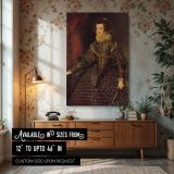 Queen Isabel de Borbon - Velazquez Regal Spanish Consort in Formal Dress canvas wall art