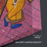 Radha and Krishna - Traditional Gouache Devotional Scene canvas wall art - Image 3