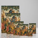 Radha Embraces Krishna - Forest Flute Scene with Attendants canvas wall art - Image 4