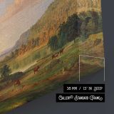 Rainbow over a River Landscape - canvas surface and wrapped edge detail