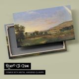 Rainbow over a River Landscape - canvas rear frame and hanging hardware