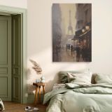 Rainy Paris - Eiffel Tower and Umbrella Street View canvas wall art - Image 3