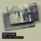 Rainy Paris Street - canvas rear frame and hanging hardware