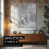 Raises Jairus's Daughter - Resurrection Miracle by Gustave Dore canvas wall art