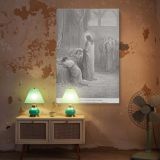 Raises Jairus's Daughter - Resurrection Miracle by Gustave Dore canvas wall art - Image 5