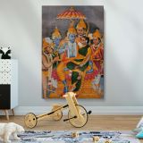 Rama Enthroned with Sita - Divine Court with Hanuman and Celestials canvas wall art - Image 2