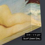 Reclining Figure by the Sea by Frederic Leighton - canvas surface and wrapped edge detail