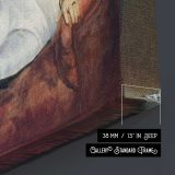 Reclining Woman on a Sofa by Edouard Manet - canvas surface and wrapped edge detail