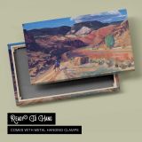 Red Canyon Landscape by John Sloan - canvas rear frame and hanging hardware