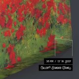 Red Poppy Field - canvas surface and wrapped edge detail