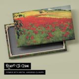 Red Poppy Field - canvas rear frame and hanging hardware
