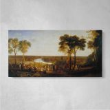 Richmond Hill on the Prince Regent's Birthday by J. M. W. Turner — single-panel canvas on a pale wall