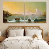 Rio de Janeiro Bay by Martin Johnson Heade — single-panel canvas in a bedroom