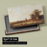 River Plain in Golden Light by Aelbert Cuyp - canvas rear frame and hanging hardware