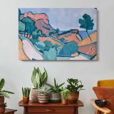 Road in the Mountains by Andre Derain - single-panel canvas displayed above a console table