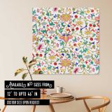 Romantic floral ornamental seamless pattern background — room mockup view 6