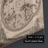 Rotating Hemispheres of the Earth by J. Emslie - canvas surface and wrapped edge detail